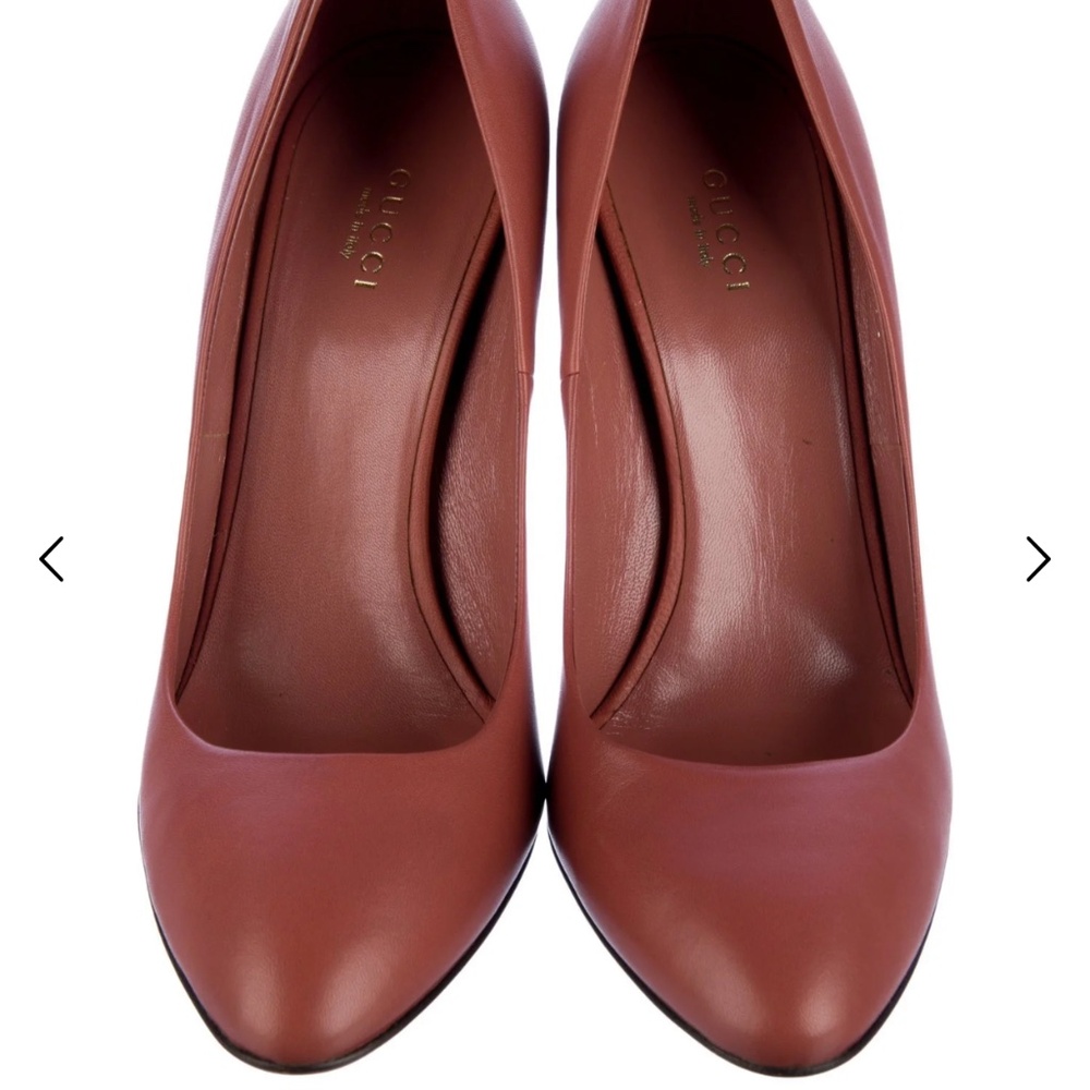 NIB Gucci Horsebit Gold Accent Leather Pumps Heels Women's Size: 39.5 Neutral - Picture 11 of 13